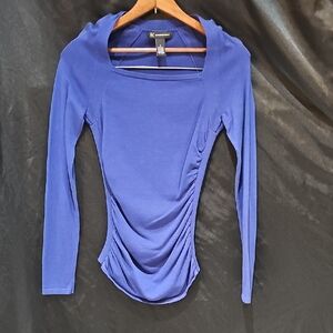 INC International Concepts Royal Blue Long Sleeve Top